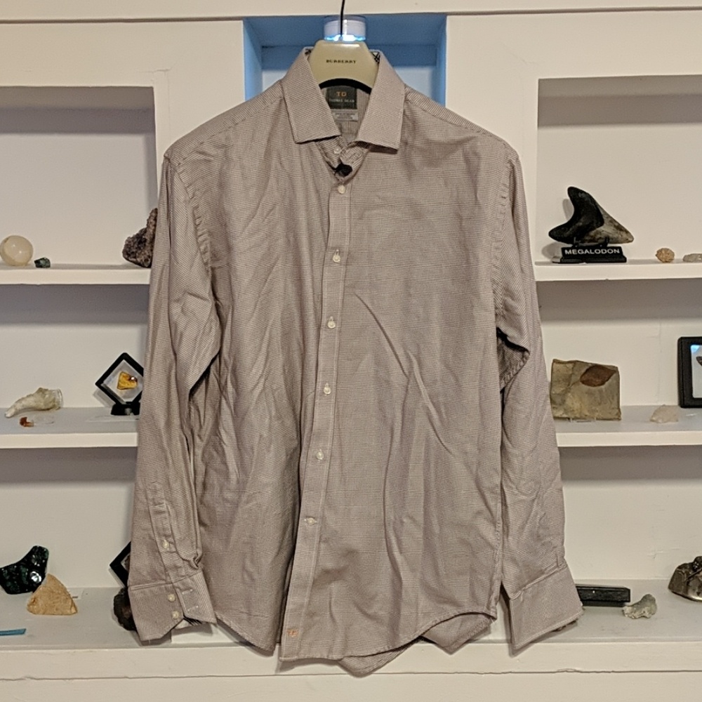 Thomas Dean - LS Pima Cotton Dress Shirt